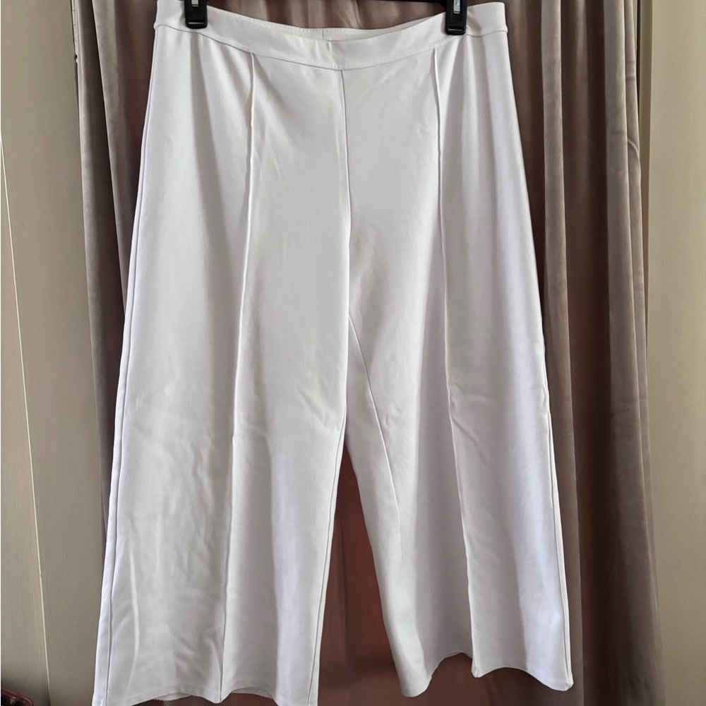 J. Jill Wearever Collection Wide Leg Crop Pants Sz L